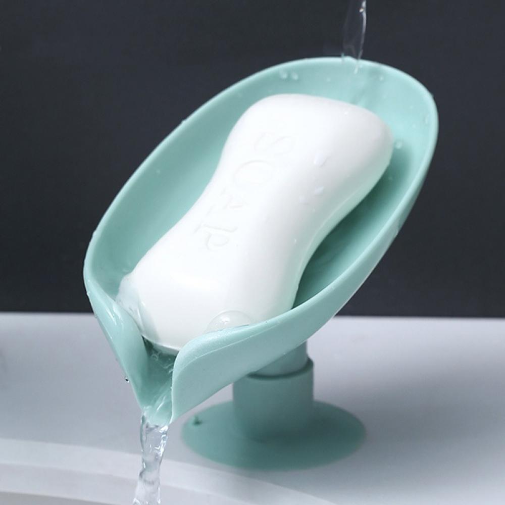 Leaf Shape Soap Holder Self Draining Soap Dish Holder With - Temu