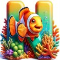 thumbnail image 3 of Disney 5D DIY Diamante Mosaico Buscando a Nemo Diamante Pintura Punto de Cruz Dibujos Animados Letra Kits Completos Bordado Peces Decoración del Hogar Regalo, 3 of 5