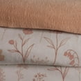 thumbnail image 7 of Ultra-Soft Queen/King Size Sherpa Blanket, Cozy and Warm Double-Sided Plush Blanket, Peach and White with Floral Design, Bremen, 87" x 98", Machine Washable, 7 of 7