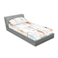 thumbnail image 2 of Human Anatomy Fitted Sheet & Pillow Sham Set, Chart of Organs Body Structures Biology Themed Cartoon Schemes, Decorative Printed 4 Piece Bedding Decor Set, Twin, White and Multicolor, by Ambesonne, 2 of 3