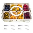 thumbnail image 1 of Divided Tray, Divided Serving Tray with Handle, 8 Compartments Snack Box for Fruit, Candy, Nuts, Cookies, Snacks, Party Favor, Wedding, Home Decor, 1 of 5