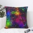 thumbnail image 4 of Pofeuu Bright Universe Print Double-sided plush pillowcase Square Throw Pillow Covers Pillows Cover for Living Room Bedroom Sofa Couch Cushion Cover（No pillow core）-22"x22", 4 of 7