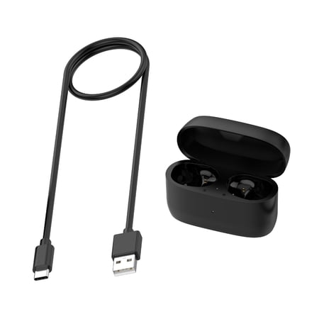 Earphone Charging Storage Charging Bin Built-in 590mAh Battery with LED Indicator for E5 Earbuds with Cable