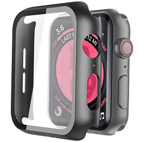 Langboom Black Hard Case Compatible with Apple Watch SE Series 6 Series 5  Series 4 44mm with Screen Protector, iwatch Ultra Thin HD Tempered Glass  Screen Protector Overall Protective Cover | Walmart Canada