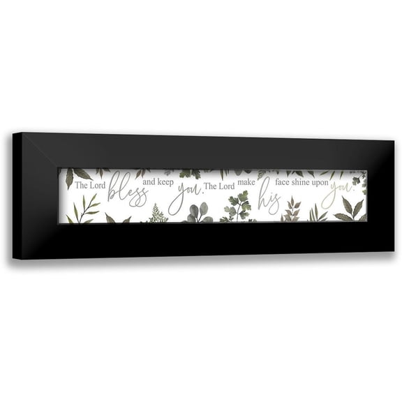 Jacobs, Cindy 14x6 Black Modern Framed Museum Art Print Titled - Bless and Keep You I