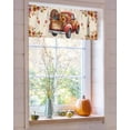 thumbnail image 4 of Valances for Windows Thanksgiving Red Truck Rod Pocket Cafe Window Treatments Valance Curtains for Kitchen Bathroom Laundry Basement Windows 54"x18", 4 of 6