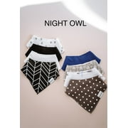 NARZBABY BANDANA BIBS 8 PACK NIGHT OWL SET