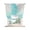 Turquoise, Silver, Gray, variant on Teal Palm Leaves Tie Up Curtains for Kitchen Windows,Adjustable Rod Pocket Valance 54 Inch Long, Summer Botanical Tropical Leaf Window Treatment Balloon Roman Blind Shade, 42" x 54"