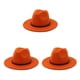 thumbnail image 3 of Sombreros con hebilla de cinturón Sonducket color de moda gorras de ala ancha Lana hombres Niños Naranja amarillo, 3 of 6