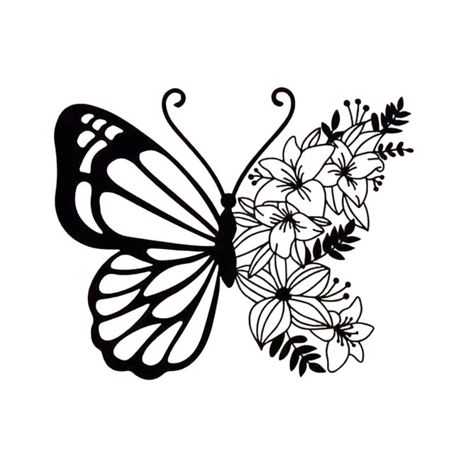 Decoración de mariposa adorno de arte de pared rústico 23x20 cm apariencia colgante escultura de pared para dormitorio jardín de jardín de bodas patio