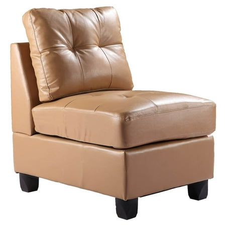 Armless Accent Chair in Tan  Walmart.com