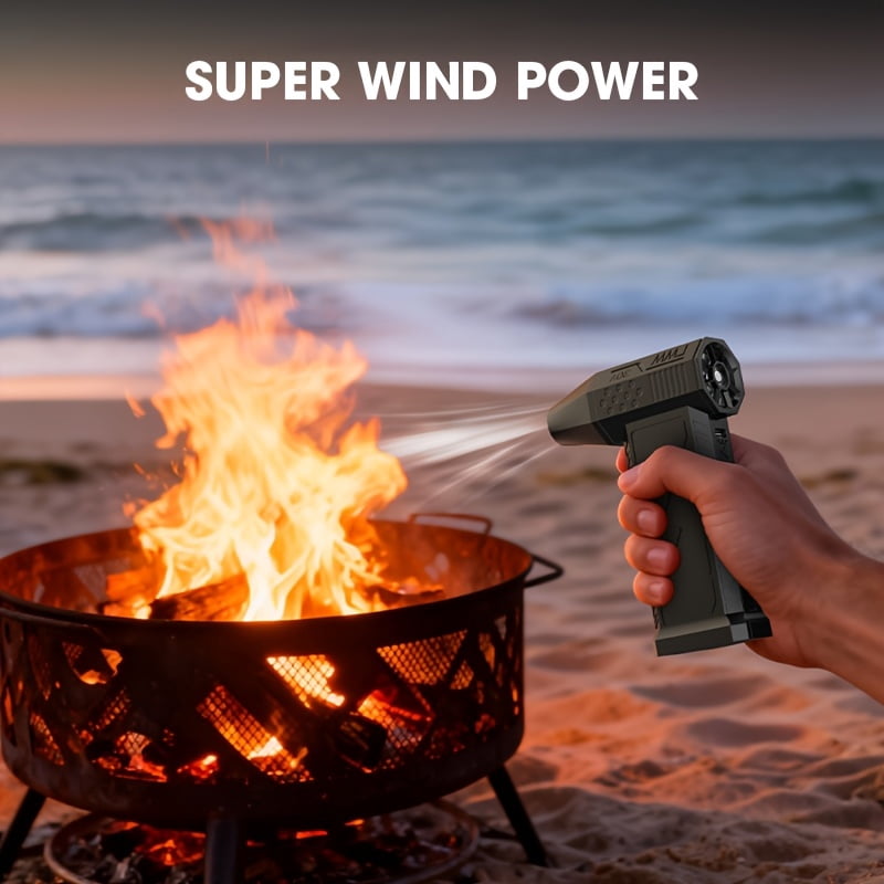 150,000RPM High-Speed Turbo Fan, Portable Handheld Blower with 4 Speeds, Ideal for Keyboard, Car & Home Cleaning, Lightweight, Large Battery, Durable, Powerful Airflow