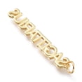 thumbnail image 2 of 1 pc Brass Pendants with Jump Rings Long-Lasting Plated Constellation/Zodiac Sign Word Sagittarius 43x6.5x2mm Hole: 4.5mm, 2 of 2