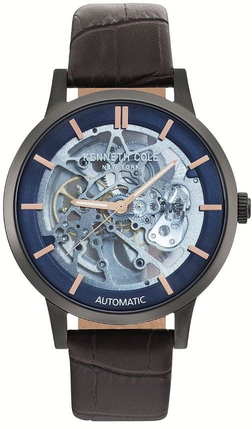 Kenneth Cole - Men's Kenneth Cole Automatic Skeleton Dial Blue Crystal Watch KC50559001 - Walmart.com - Walmart.com
