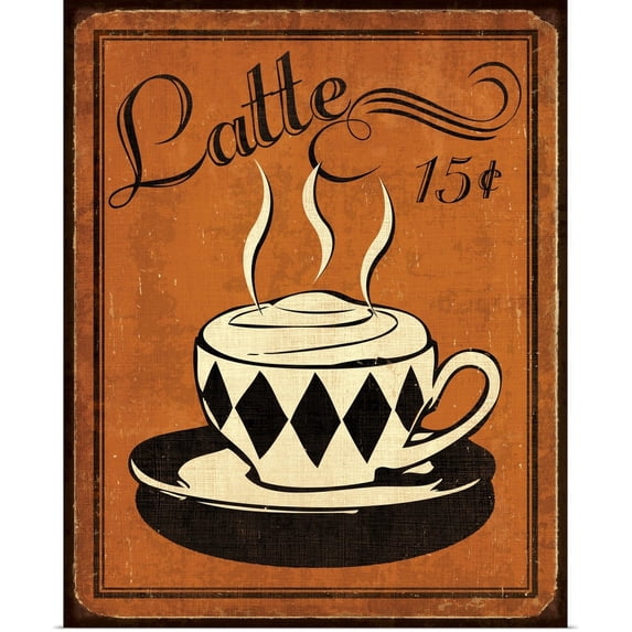 Great BIG Canvas | "Retro Coffee IV" Art Print - 24x30