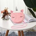 thumbnail image 1 of Petit Sac à Main pour Filles Mini Sac Messager Porte-Monnaie Portefeuille pour Enfants Sac en Peluche Licorne Sac à Clés Animal Sac de Rangement Rond Petit Sac, 1 of 1