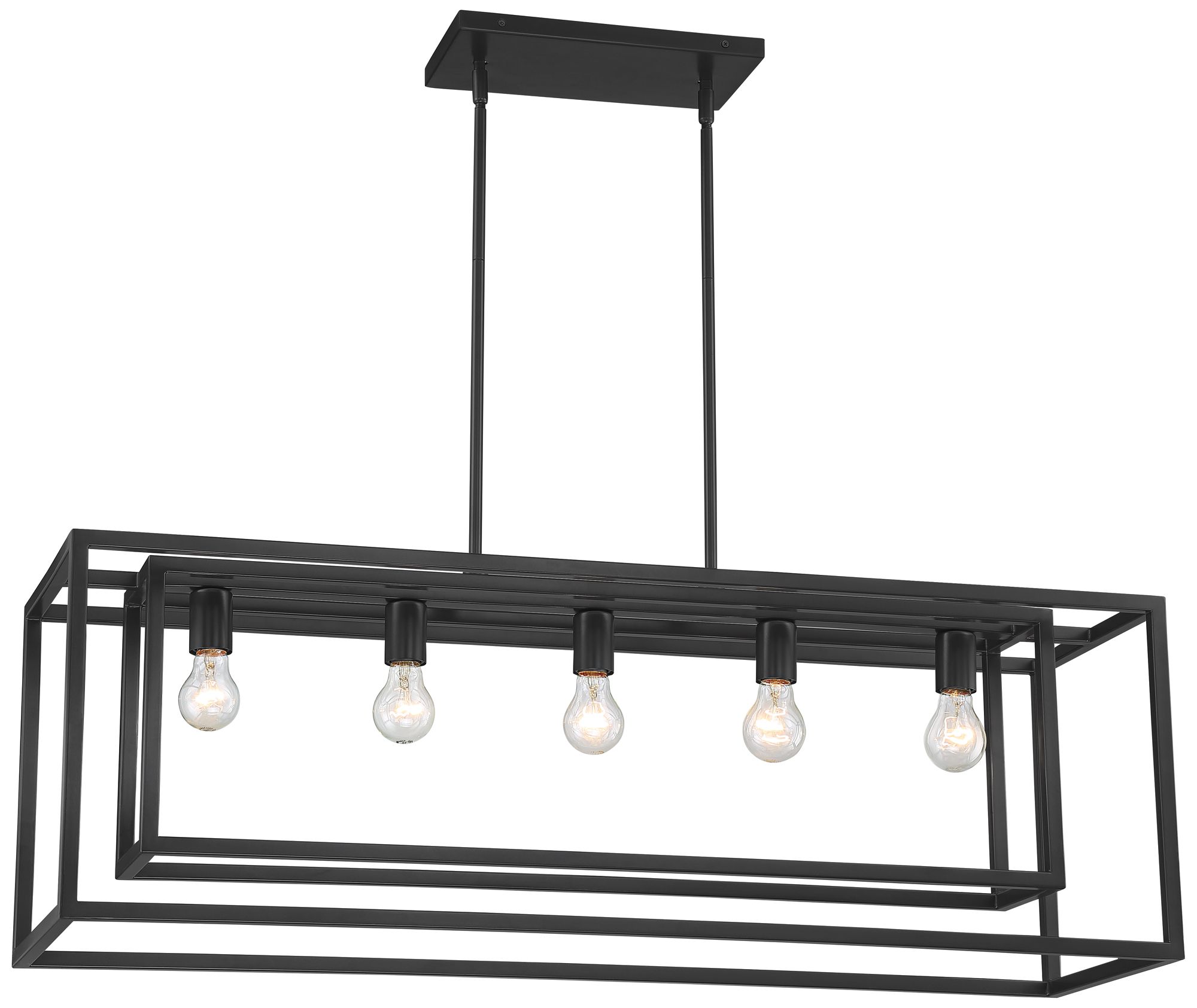 Buy Possini Euro Design Bronze Rectangular Linear Pendant Chandelier 40