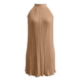 thumbnail image 5 of DHFJKG Casual Halter Dresses For Women Wedding Guest Dress Textured Sleeveless Off The Shoulder Mini Dress Summer Soft Dresses, 5 of 6