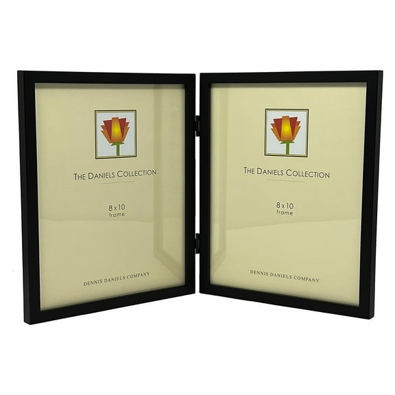 The Original DANIELS W41  GALLERY WOODS Ebony-Black stain hinged 8x10 double by Dennis Daniels - 8x10