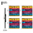 thumbnail image 3 of Square Wall Clock,Colorful Wooden Planks BackgSquare With Vibrant Colors,Silent Non-Ticking Wall Clock Decor for Home Office Kitchen Living Room Bedroom(16inch), 3 of 4