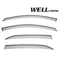 thumbnail image 2 of WELLvisors Chrome Window Visors / Rain Guards For Chevy Equinox 2018-2024 – 4-Piece Set, Smoke Tint 2 of 6