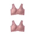 thumbnail image 4 of Minnieouse Sujetador cómodo con cierre frontal en la parte posterior de la belleza, Sujetador deportivo con forma 5D Push Up Seamless Trace, Rosa L 2piezas, 4 of 6