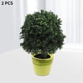 thumbnail image 4 of Miumaeov 2PCS Artificial Ball Bushes Potted Plants 16 Inches Wide Artificial Potted Shrubs for Indoor Outdoor Home Garden Decoration, 4 of 15