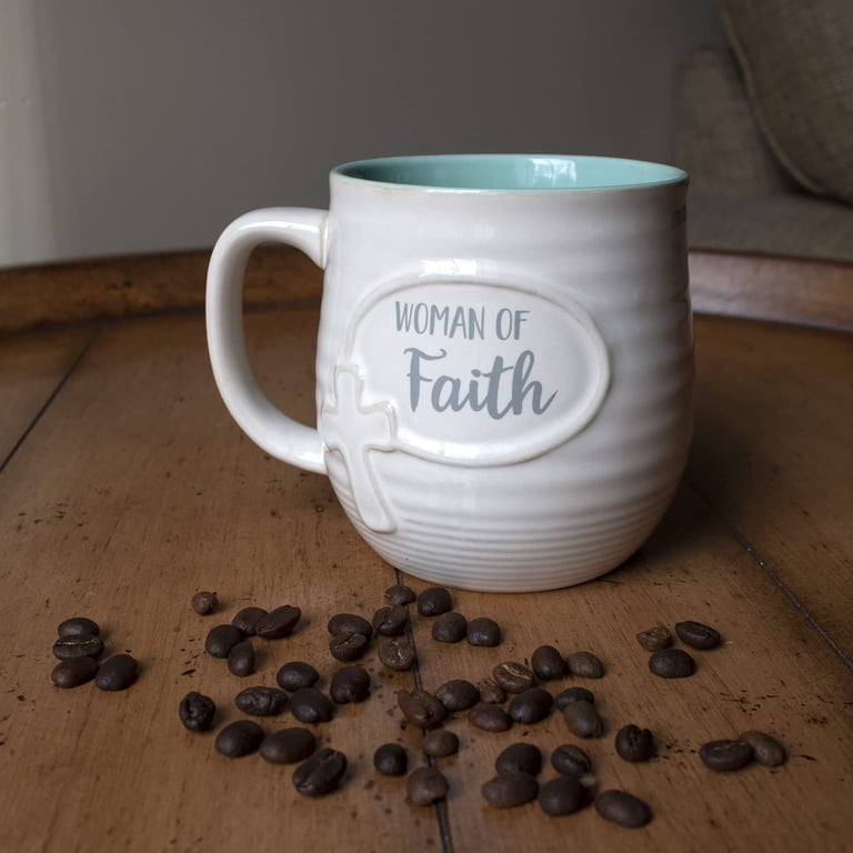 Platinum ID Cards Abbey & CA Gift Woman of Faith Pottery Mug, Multi
