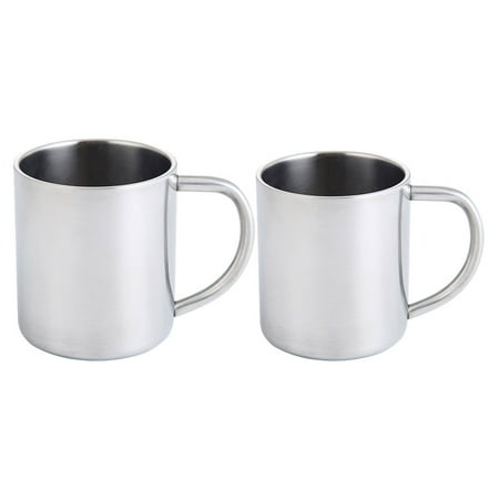 

Etereauty Cup Mug Glasses Cups Water Coffee Steel Tea Stainless Drinking Tumblers Metal Camping Juice Tumbler Mugs Latte Milk