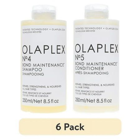 (6 pack) Olaplex Bond Maintenance No. 4 Shampoo & No. 5 Conditioner, 8.5 oz Combo Pack