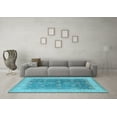 thumbnail image 3 of Ahgly Company Indoor Rectangle Oriental Light Blue Traditional Area Rugs, 2' x 3', 3 of 4