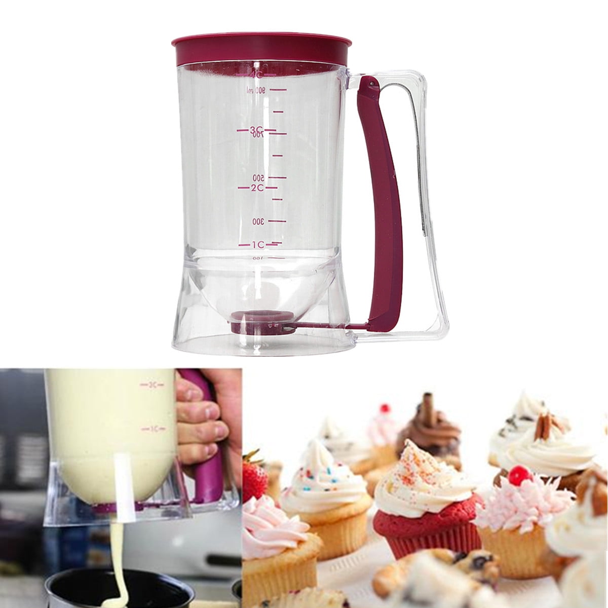 Cupcake Pancake Batter Dispenser Muffin Helper Mix Pastry Jug Baking