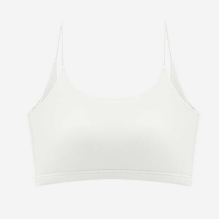 Socisucc Lingerie Dress Fitness Bra With Chest Pad Sports Bra Women s Solid Color Small Suspender Nude Yoga