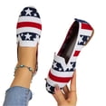 thumbnail image 2 of American Flag Print Flat Shoes for Women Slip on Sneakers Classic Mesh Loafers EVA Sole Breathable Shoes, 2 of 6