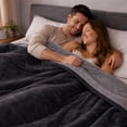 thumbnail image 2 of Waterproof Throw Blanket – Leakproof, Spill-Proof Flannel for Bed, Couch, Kids & Pets Protection, Reversible Water-Proof Design (Moon Grey Starlit Grey, 40x60”), 2 of 2