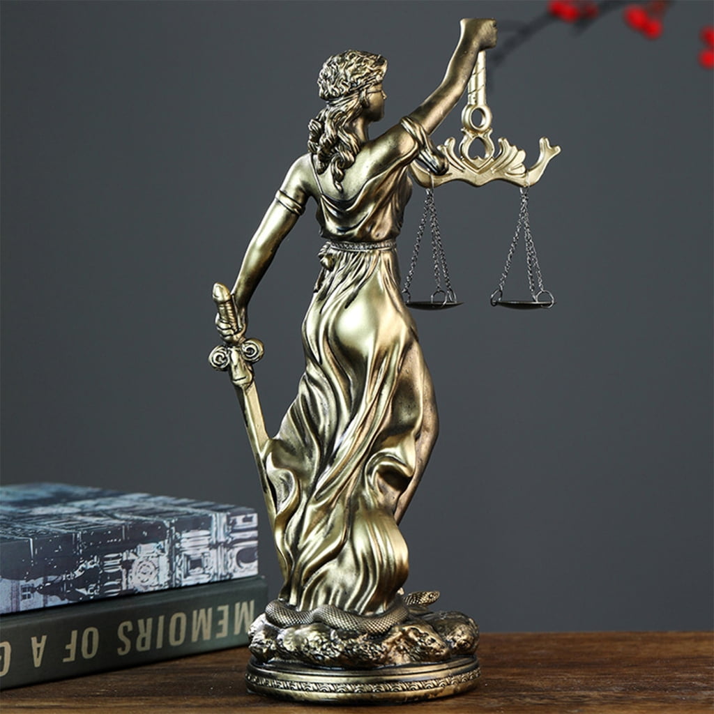 Fairness Goddess Miniature Resin Lady Justice Figurine Ornament for Attorneys