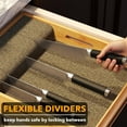thumbnail image 2 of SpaceAid Bamboo Knife Drawer Organizer, 15"L x 12"W x 2.5"H, 2 of 7
