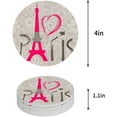 thumbnail image 1 of FMSHPON Paris Eiffel Tower Set of 8 Round Coaster for Drinks, Absorbent Ceramic Stone Coasters Cup Mat with Cork Base for Home Kitchen Room Coffee Table Bar Decor, 1 of 5