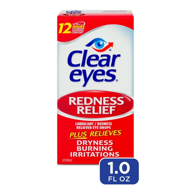 Clear Eyes Redness Relief Eye Drops, Soothes & Moisturizes, 1 fl oz - Walmart.com - Walmart.com Clear Eyes Redness Relief Eye Drops, Soothes & Moisturizes, 1 fl oz - Walmart.com - Walmart.com