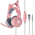thumbnail image 2 of Auriculares para Juegos con Cable Sy-G25 con Micrófono USB para PC para Android IOS para Rosa, 2 of 8