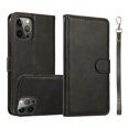 thumbnail image 1 of Phone Case With Card Holder Flip Book PU Leather Protective Cover Shockproof Shell Phone Cover Compatible For IPhone 15 black iPhone15plus, 1 of 5
