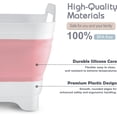 thumbnail image 5 of 2.4 Gal(9L) Collapsible Dish Basin with Drain Plug, Space Saving Outdoor Multiuse Foldable Sink Tub, Dishpan, Kitchen Storage Tray for Camping, Vegetable Washing, RV (Pink), 5 of 18