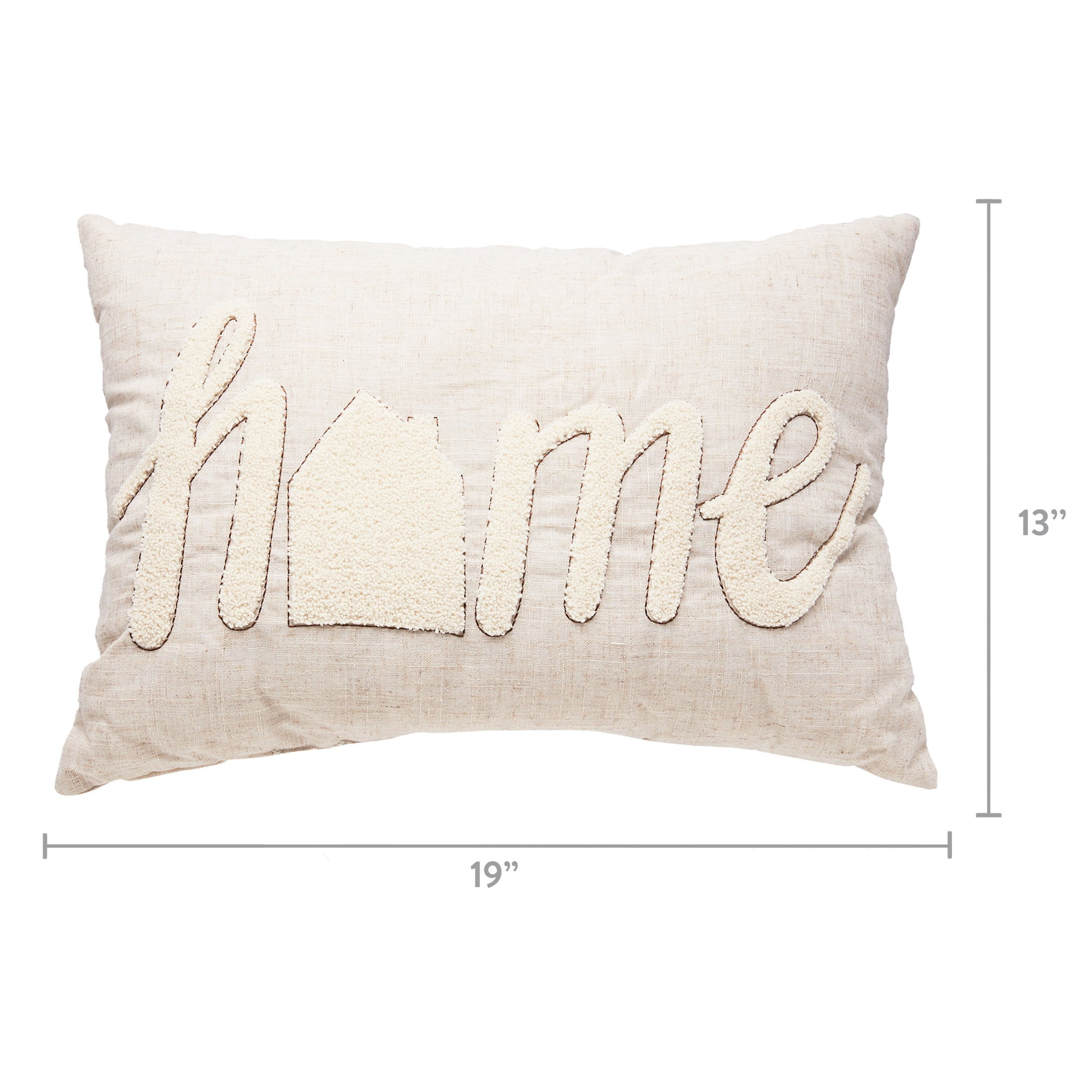 Better Homes & Gardens Home Oblong Pillow, 14 x 20, Oblong, 1 Piece, Beige