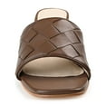 thumbnail image 6 of Journee Signature Womens Genuine Leather Kellee Slip On Stacked Heel Open Square Toe Sandals, 6 of 8