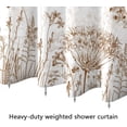 thumbnail image 3 of Stall Shower Curtain, Shower Curtain for Bathroom Brown Flowers Shower Curtain - Waterproof Fabric Bathroom Shower Curtain Set with 12 Hooks for Home Hotel Machine Wash Curtains White 36 x 72 Inches, 3 of 6