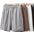 thumbnail image 6 of Men’s Textured Jogging Shorts Vintage Casual Summer Bottoms, 6 of 8