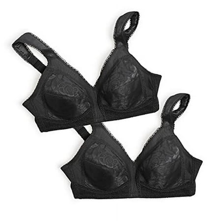 Playtex 18 Hour Original Comfort Strap (Pack of 2) 2 Black