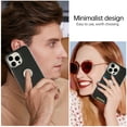 thumbnail image 6 of Magnetic for iPhone 15 Plus Case, [Military Grade Drop Tested] [Compatible with MagSafe] Shockproof Anti-fall Fiber Pattern PU Leather Back Slim Protective Case for iPhone 15 Plus,Black, 6 of 10