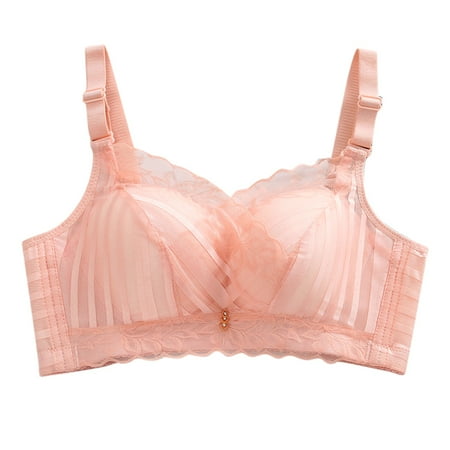 

Quealent Bras for Women Women s Cloud Cotton Comfort Front & Back Close Racerback Bra (Pink 36)