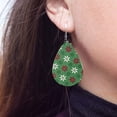 thumbnail image 3 of Christmas Faux Leather Earrings，Christmas Dangle Earrings, 3 of 5